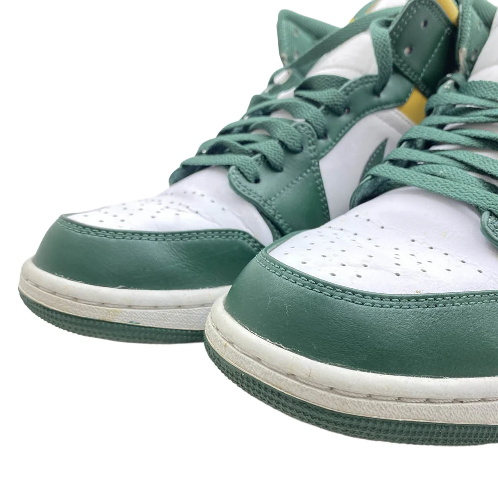 NIKE ナイキ 554724-371 Air Jordan 1 Mid Seattle Supersonics エアジョーダン1 ミッド シアトル スーパーソニックス ミドルカット スニーカー グリーン系 ホワイト系 27.5cm【中古】 - Image 4