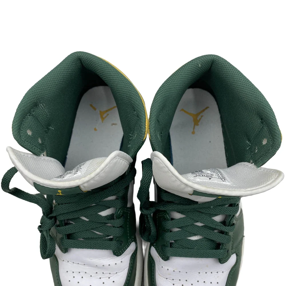 NIKE ナイキ 554724-371 Air Jordan 1 Mid Seattle Supersonics エアジョーダン1 ミッド シアトル スーパーソニックス ミドルカット スニーカー グリーン系 ホワイト系 27.5cm【中古】 - Image 5