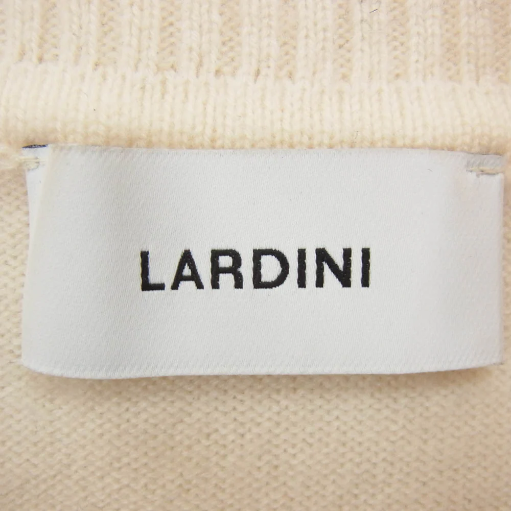 LARDINI ラルディーニ ウール 半袖 ニット ポロシャツ オフホワイト系 S【中古】 - Image 4
