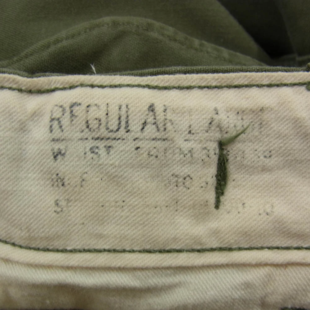 ヴィンテージ 50s U.S.ARMY 米軍 M-51 無地 ミリタリー パンツ カーキ系 サイズ表記無【中古】 - Image 3