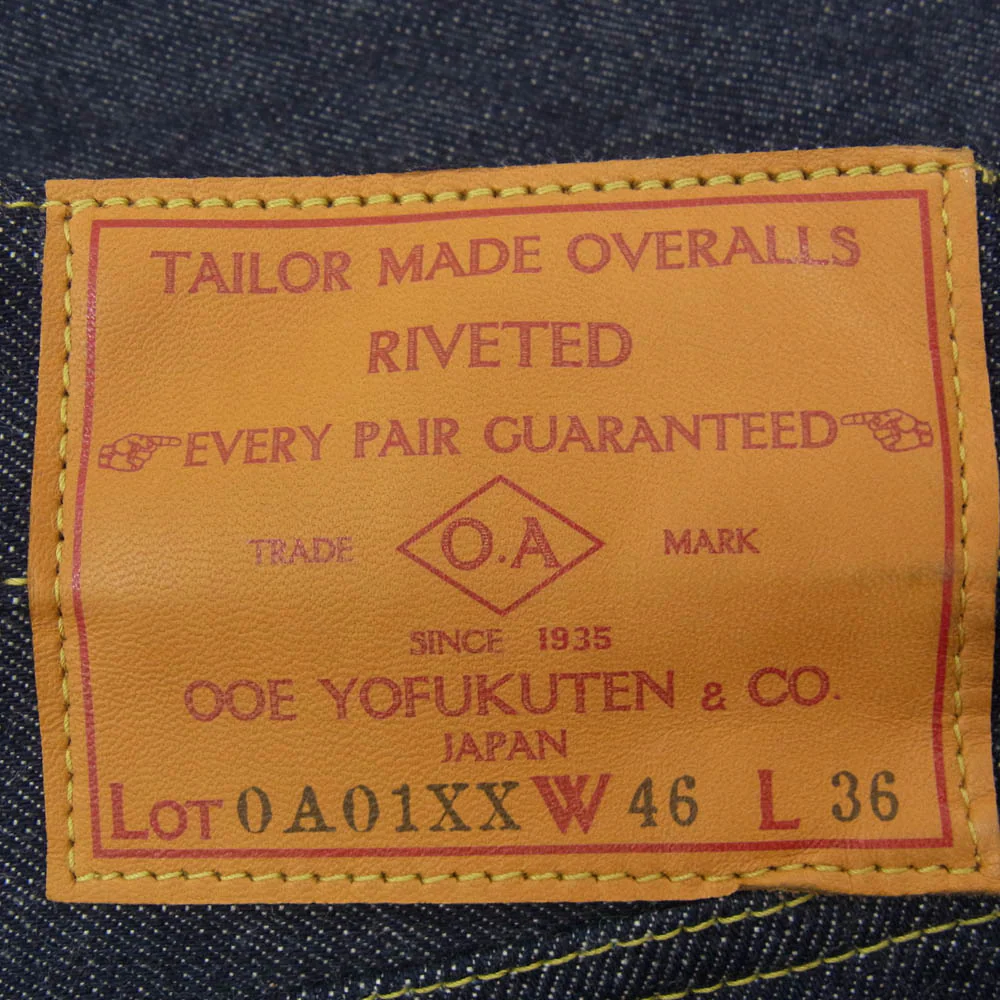 大江洋服店 OA-01-0522 OA01XX デニム パンツ インディゴブルー系 46【極上美品】【中古】 - Image 3