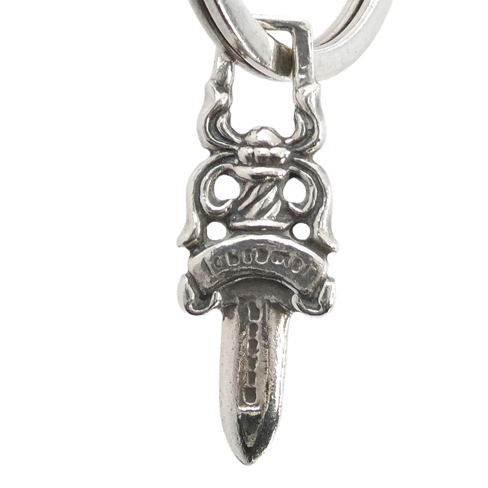 CHROME HEARTS クロムハーツ(原本無) RNG&No5 DGGR #5ダガー キーリング キーホルダー シルバー系【中古】 - Image 3