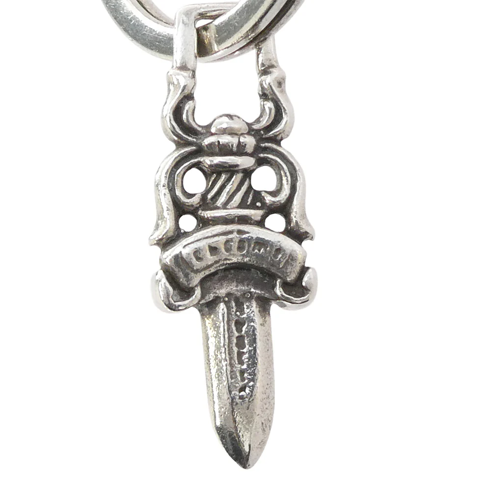 CHROME HEARTS クロムハーツ(原本無) RNG&No5 DGGR #5ダガー キーリング キーホルダー シルバー系【中古】 - Image 4