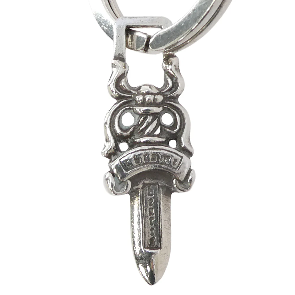 CHROME HEARTS クロムハーツ(原本無) RNG&No5 DGGR #5ダガー キーリング キーホルダー シルバー系【中古】 - Image 4