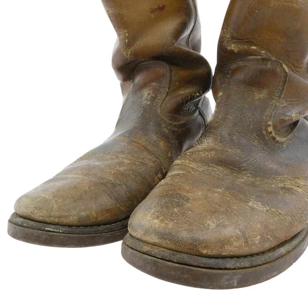 RED WING レッドウィング 70s~80s プリント羽根タグ Pecos Boots ペコスブーツ ブラウン系 25.5cm【中古】 - Image 4