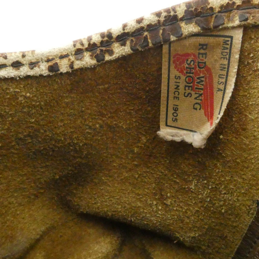 RED WING レッドウィング 70s~80s プリント羽根タグ Pecos Boots ペコスブーツ ブラウン系 25.5cm【中古】 - Image 7