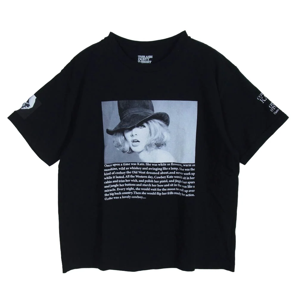 MINEDENIM マインデニム 25MND-STL005-99-M2 × Sam Haskins サムハスキンス Stie-lo スティーロ kate Tee 半袖 プリント Tシャツ ブラック系 M【美品】【中古】