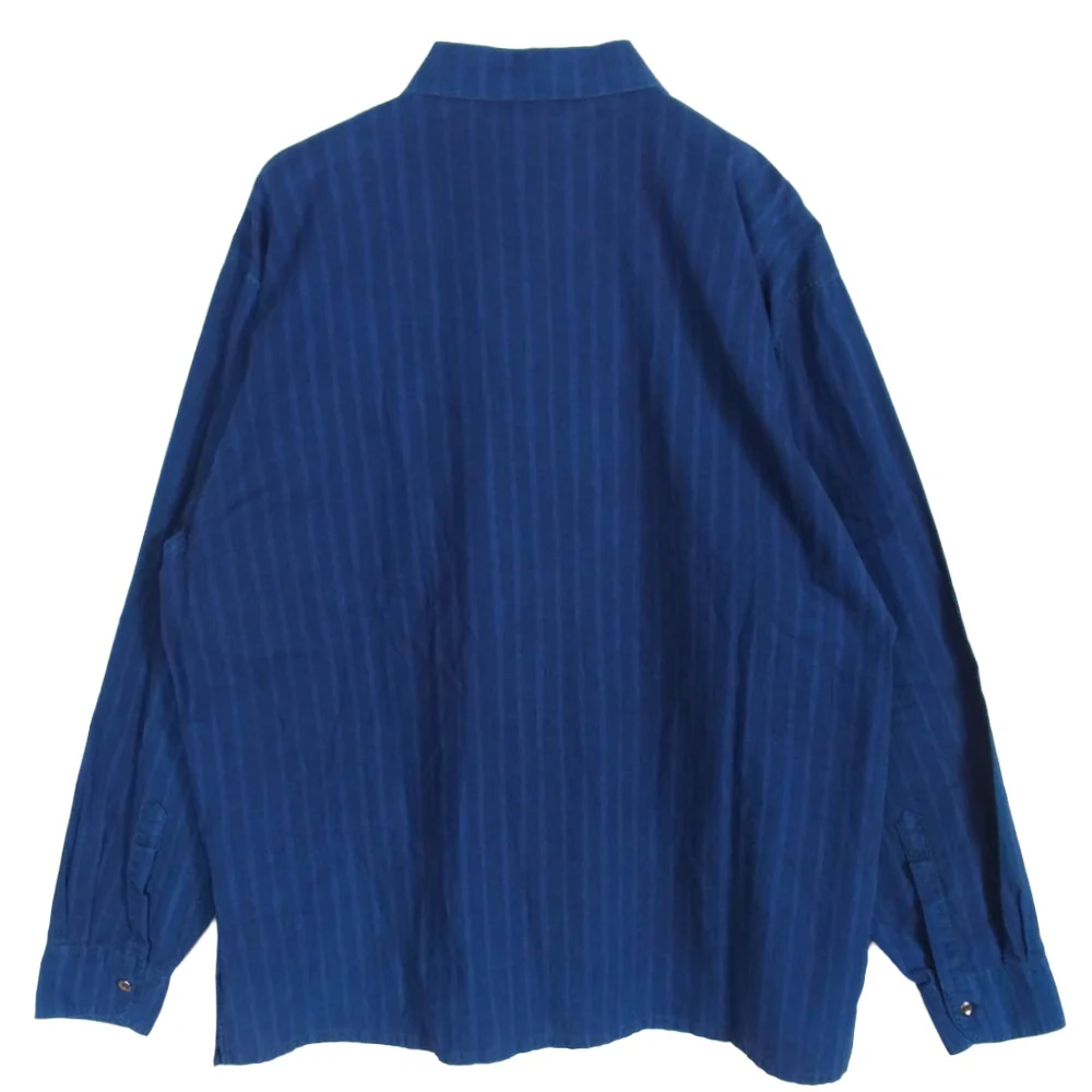 marimekko マリメッコ ストライプ 長袖 シャツ ブルー系 42【中古】 - Image 2