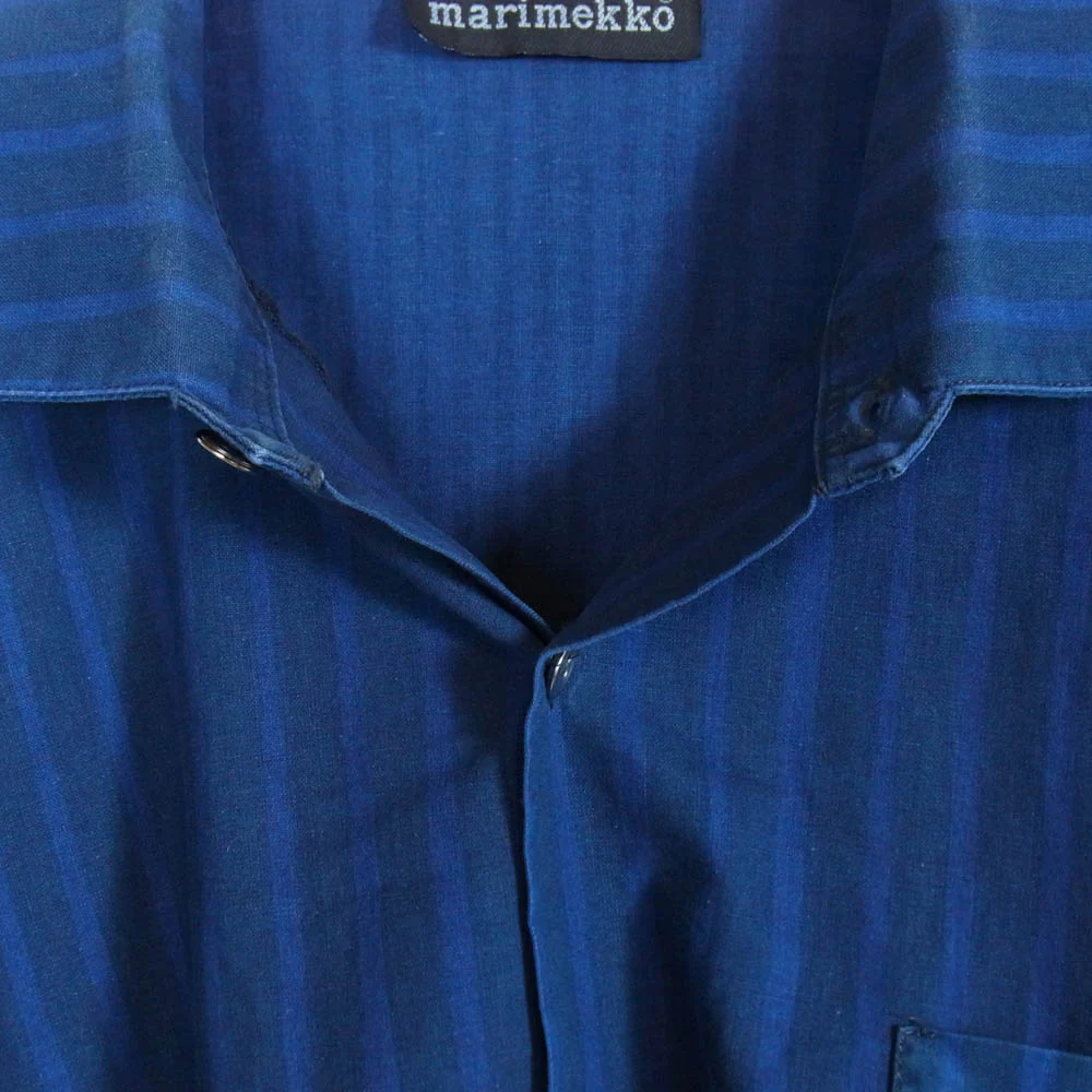 marimekko マリメッコ ストライプ 長袖 シャツ ブルー系 42【中古】 - Image 3