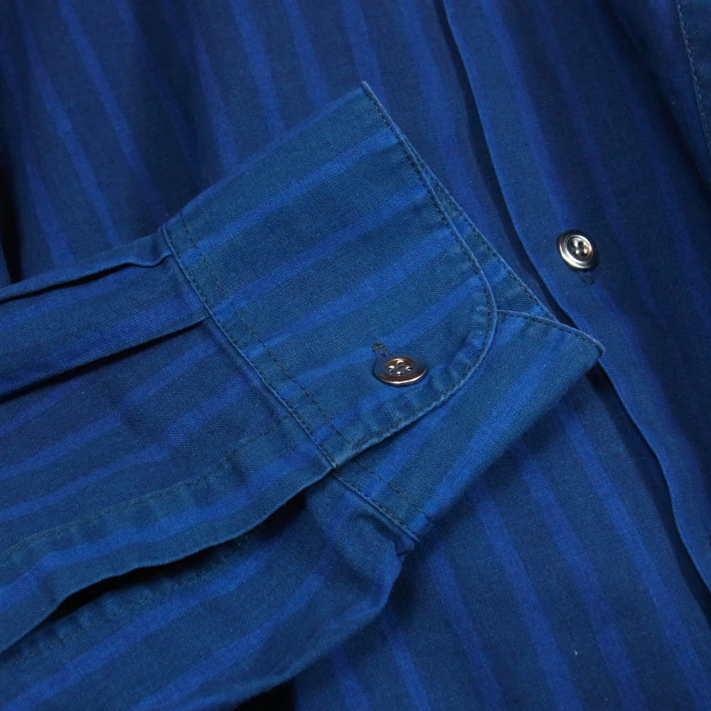 marimekko マリメッコ ストライプ 長袖 シャツ ブルー系 42【中古】 - Image 4
