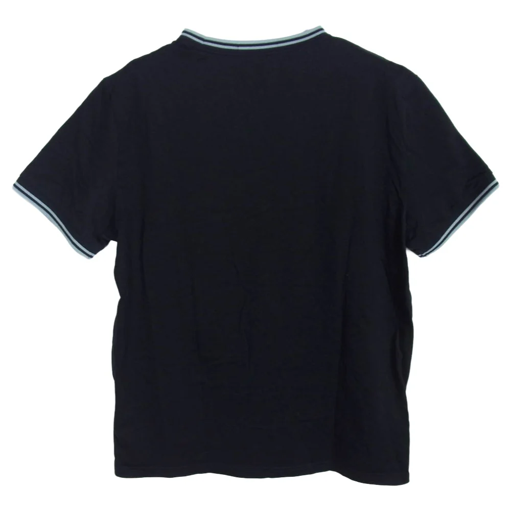FRED PERRY フレッドペリー M1588 TWIN TIPPED T SHIRT ツイン ティップ ライン コットン 半袖 クルーネック Tシャツ ブラック系 M【中古】 - Image 2