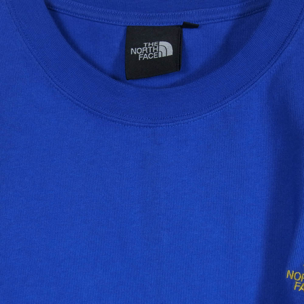 THE NORTH FACE ノースフェイス NT32443 Nuptse Cotton Tee ロングスリーブ ヌプシ コットン 長袖 Tシャツ カットソー ブルー系 L【中古】 - Image 3