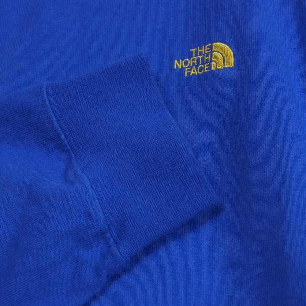 THE NORTH FACE ノースフェイス NT32443 Nuptse Cotton Tee ロングスリーブ ヌプシ コットン 長袖 Tシャツ カットソー ブルー系 L【中古】 - Image 4