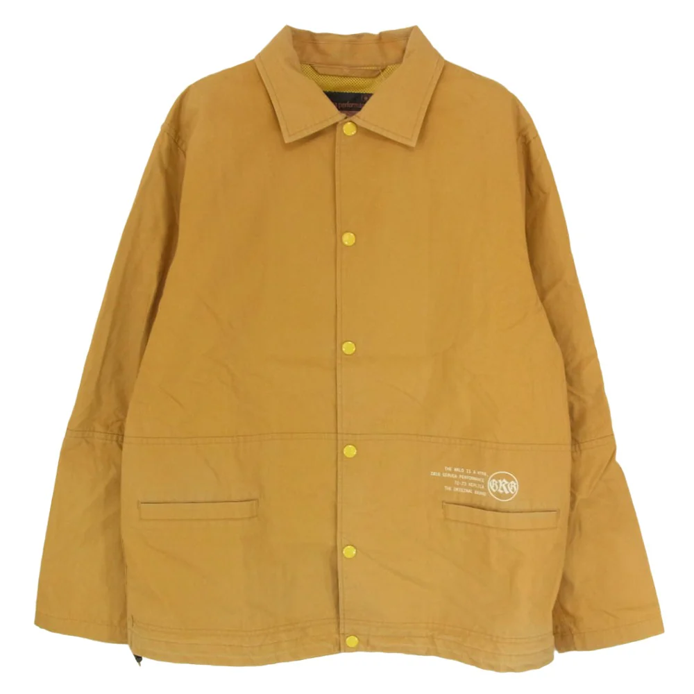 GERUGA ゲルガ GR-J-82 COACH JACKET ロゴ プリント コーチ ジャケット ブラウン系 4【中古】