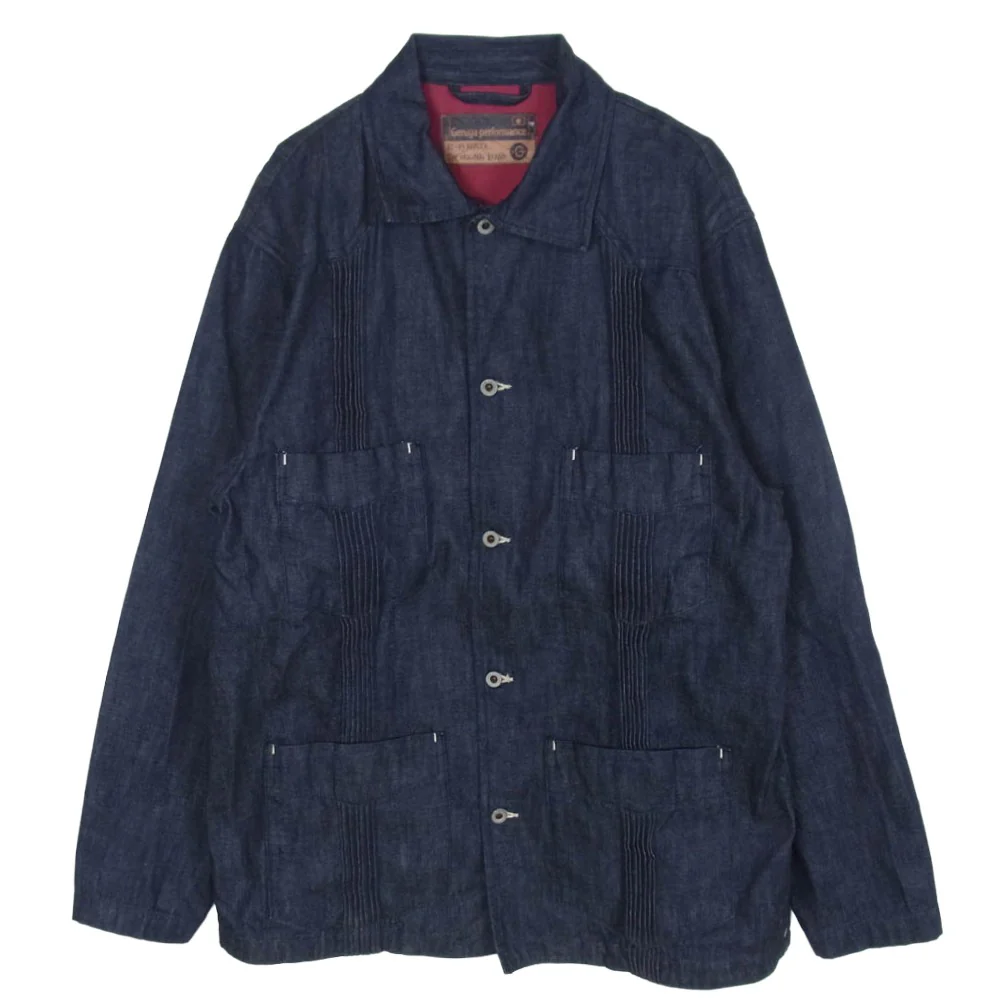 GERUGA ゲルガ GR-J-97 4P PIN TUCK JACKET ピンタック デニム ジャケット インディゴブルー系 4【中古】