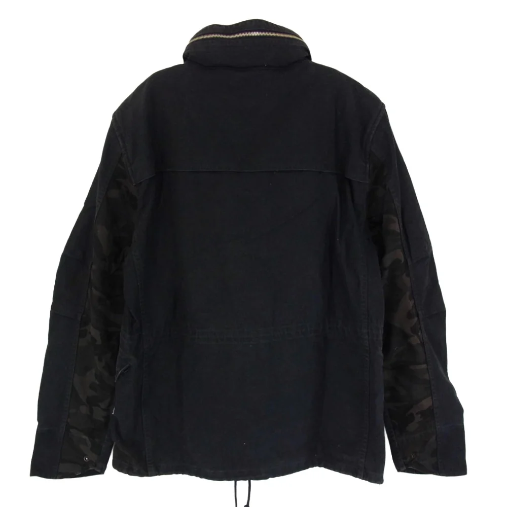 GERUGA ゲルガ GR-J-86 WIND SHELL JKT 迷彩 カモ ロゴ ミリタリー ジャケット ブラック系 4【中古】 - Image 2