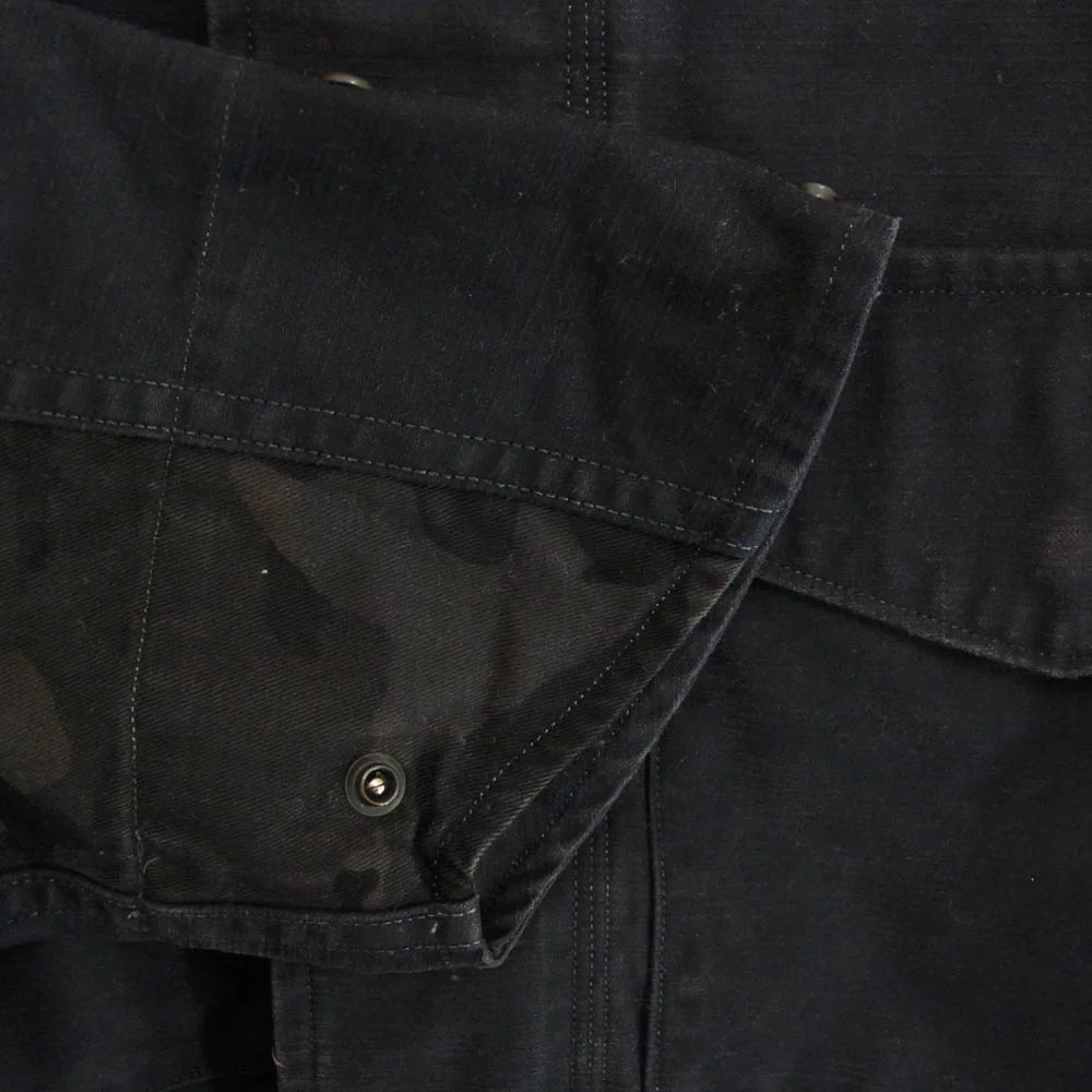 GERUGA ゲルガ GR-J-86 WIND SHELL JKT 迷彩 カモ ロゴ ミリタリー ジャケット ブラック系 4【中古】 - Image 4