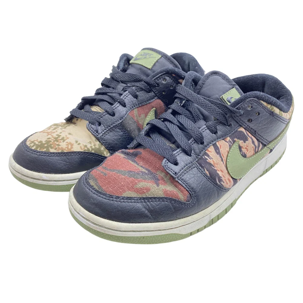 NIKE ナイキ DH0957-001 Dunk Low SE Black Multi Camo ダンク ロー SE ブラック マルチカモ ローカットスニーカー カーキ系 26cm【中古】 - Image 2