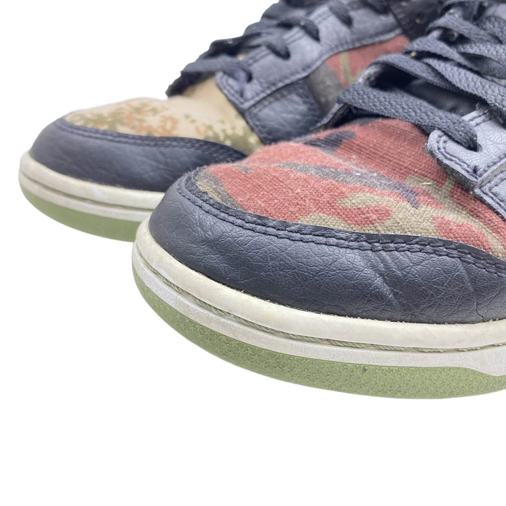 NIKE ナイキ DH0957-001 Dunk Low SE Black Multi Camo ダンク ロー SE ブラック マルチカモ ローカットスニーカー カーキ系 26cm【中古】 - Image 4