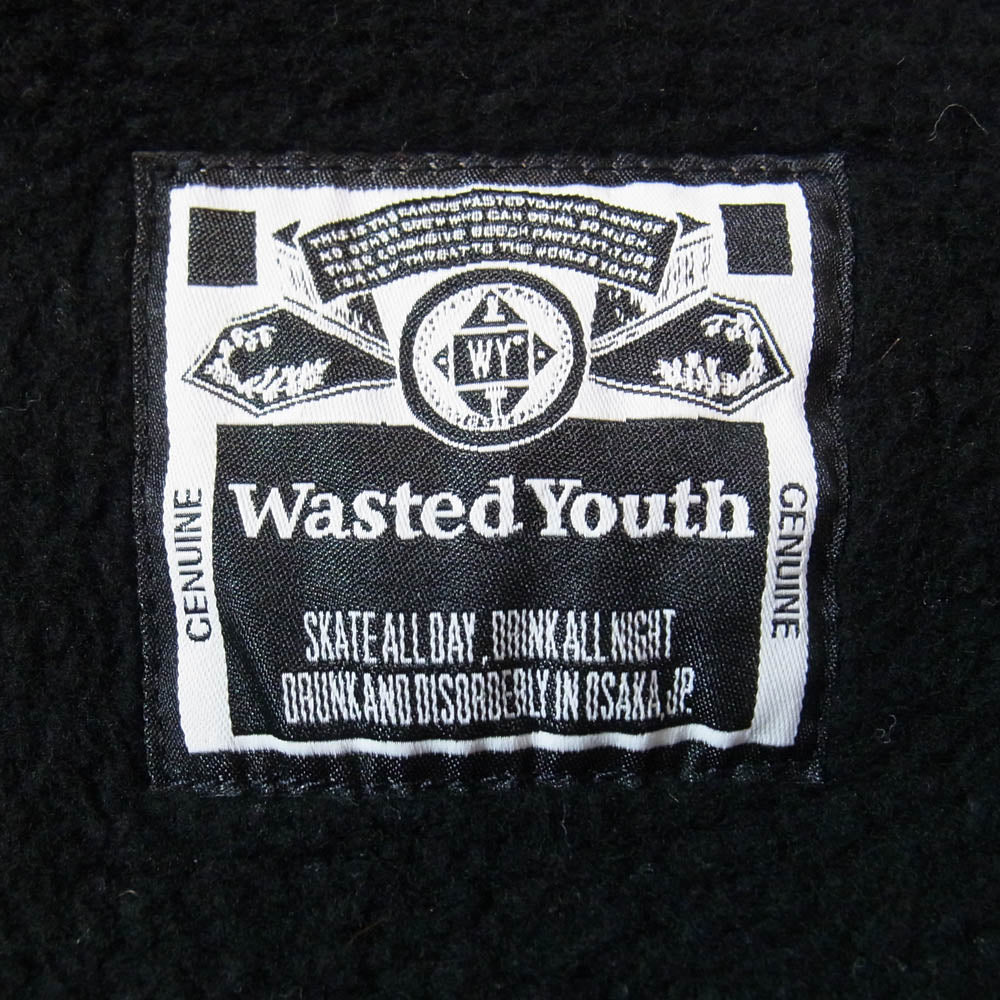 Wasted Youth ウェイステッドユース LOGO SWEAT ロゴ スウェット トレーナー ブラック系 XL【中古】 - Image 5