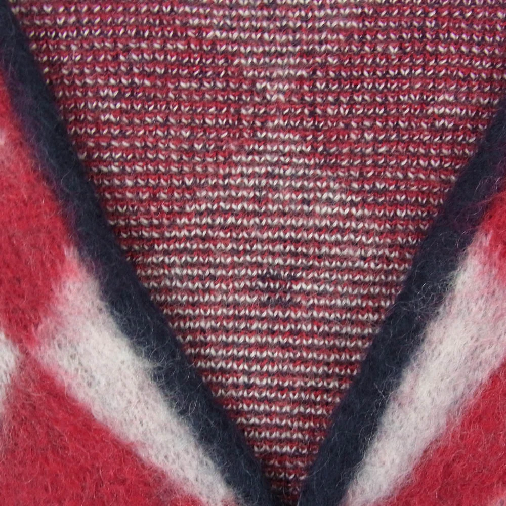 Needles ニードルス NS280 Mohair Cardigan Diamond モヘア ダイヤモンド ニット カーディガン レッド系 M【中古】 - Image 3