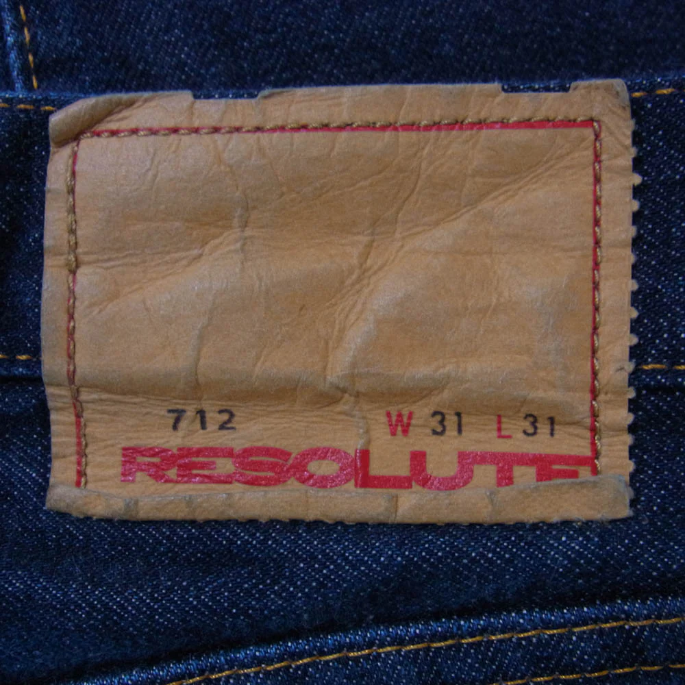 RESOLUTE リゾルト 712 コットン ジップフライ デニム パンツ インディゴブルー系 31【中古】 - Image 3