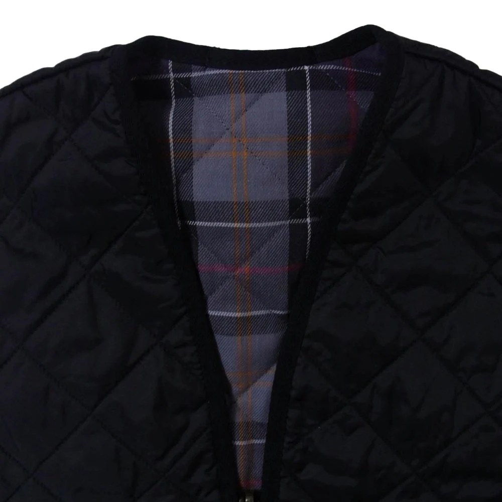 Barbour バブアー mli0001 bk91 QUILTED WAISTCOAT ZIP IN LINER キルティング ベスト ジレ ブラック系 38【中古】 - Image 3