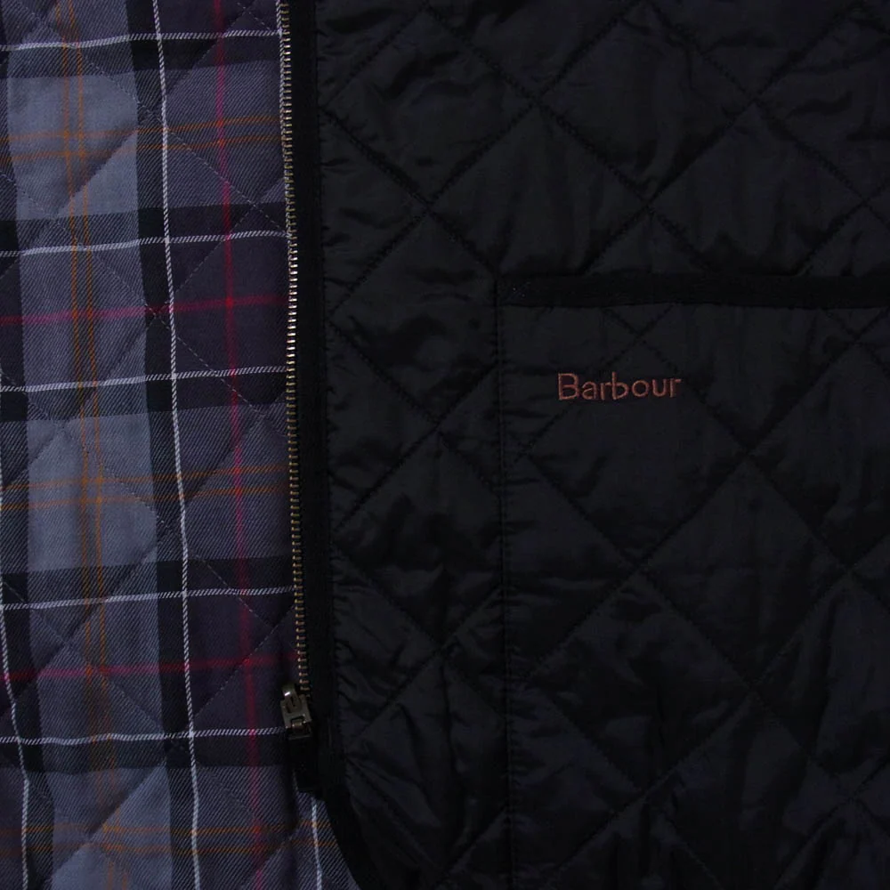 Barbour バブアー mli0001 bk91 QUILTED WAISTCOAT ZIP IN LINER キルティング ベスト ジレ ブラック系 38【中古】 - Image 6