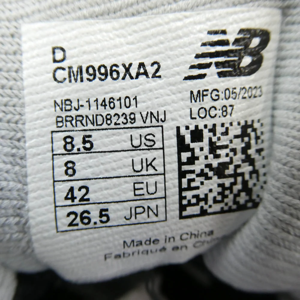 NEW BALANCE ニューバランス CM996XA2 GORE-TEX ローカット スニーカー グレー系 26.5cm【中古】 - Image 7