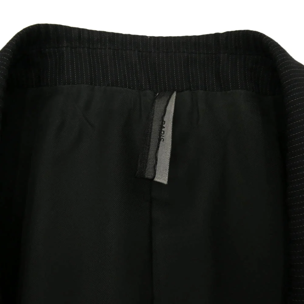 DIOR HOMME ディオールオム 08SS 8E3170450624 ウール ストライプ 2B シングル テーラード ジャケット スラックス パンツ セットアップ ブラック系 50【中古】 - Image 6