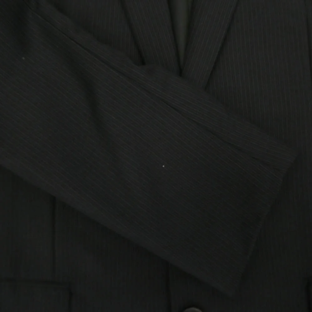 DIOR HOMME ディオールオム 08SS 8E3170450624 ウール ストライプ 2B シングル テーラード ジャケット スラックス パンツ セットアップ ブラック系 50【中古】 - Image 7