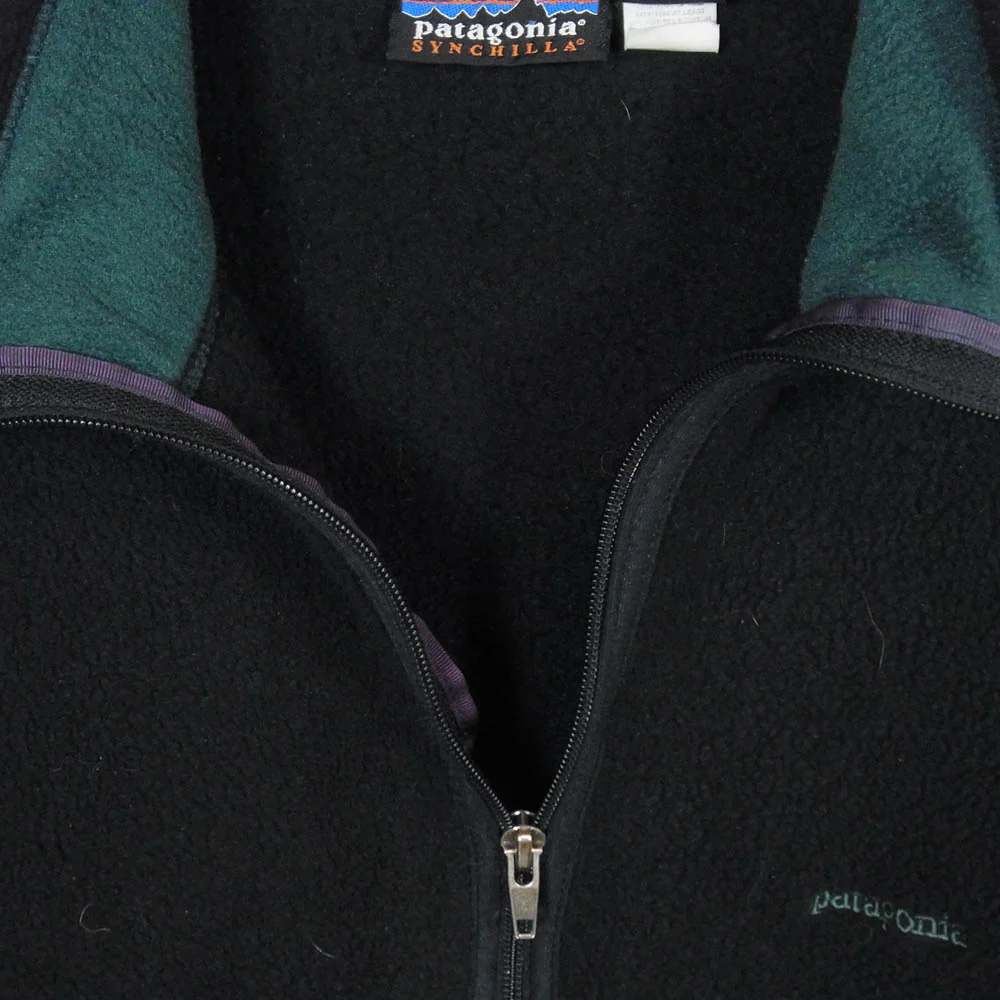 patagonia パタゴニア 25182 97年製 USA製 SYNCHILLA シンチラ フリースベスト ブラック系 XL【中古】 - Image 3