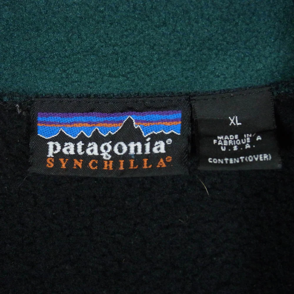 patagonia パタゴニア 25182 97年製 USA製 SYNCHILLA シンチラ フリースベスト ブラック系 XL【中古】 - Image 4