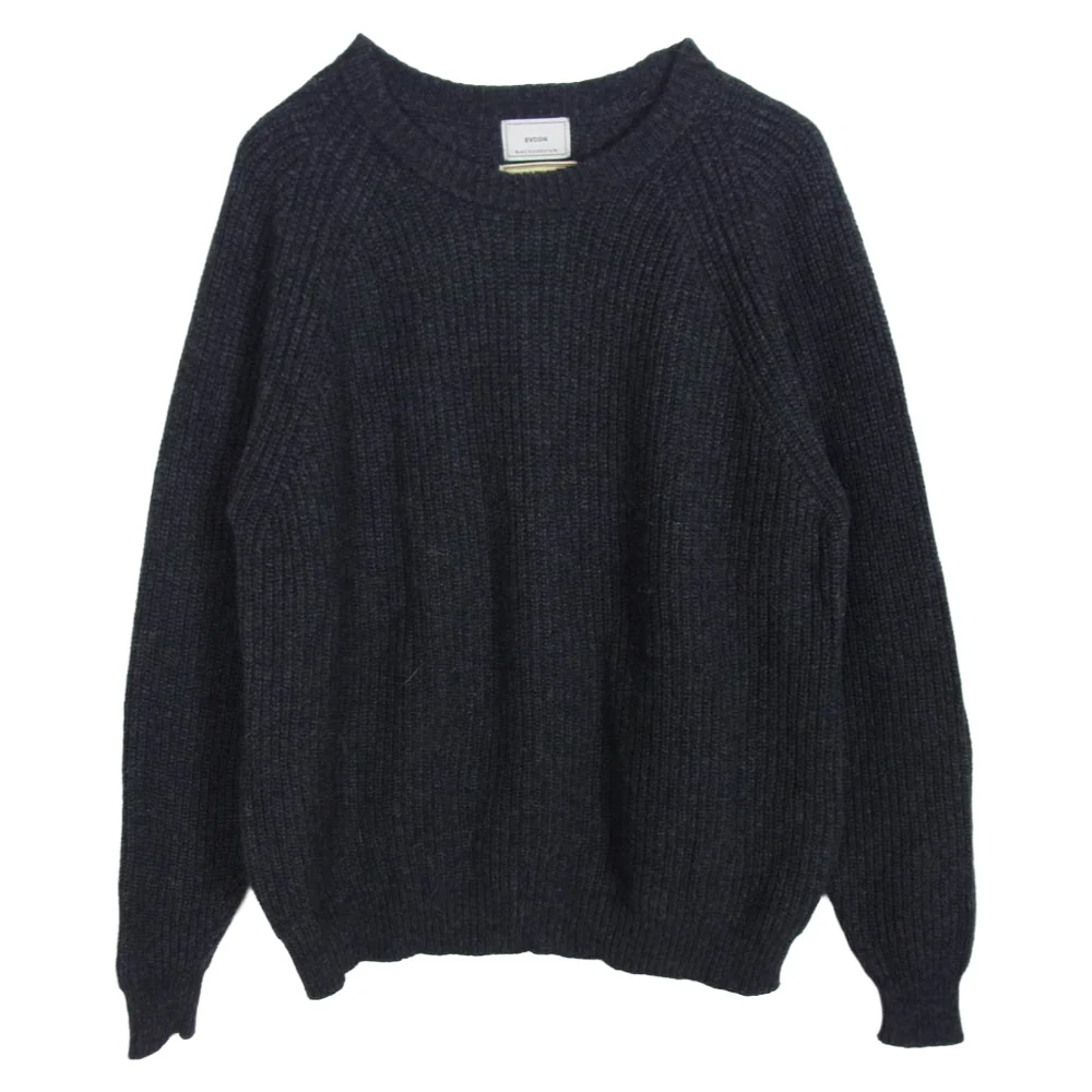 エビコン 25AW WARREN SCOTT CREWNECK KNIT ウォーレンスコット 畦編み 5GG クルーネック ニット ブラック系 2【中古】