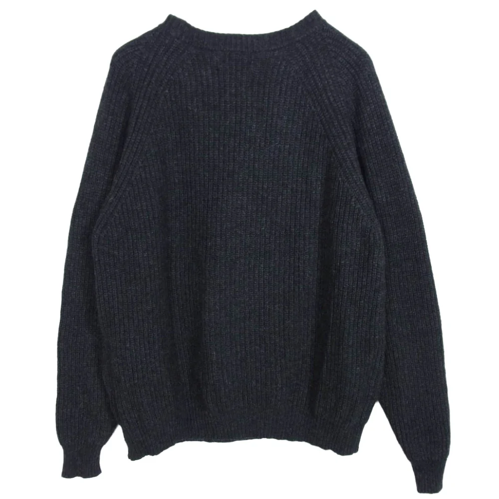 エビコン 25AW WARREN SCOTT CREWNECK KNIT ウォーレンスコット 畦編み 5GG クルーネック ニット ブラック系 2【中古】 - Image 2