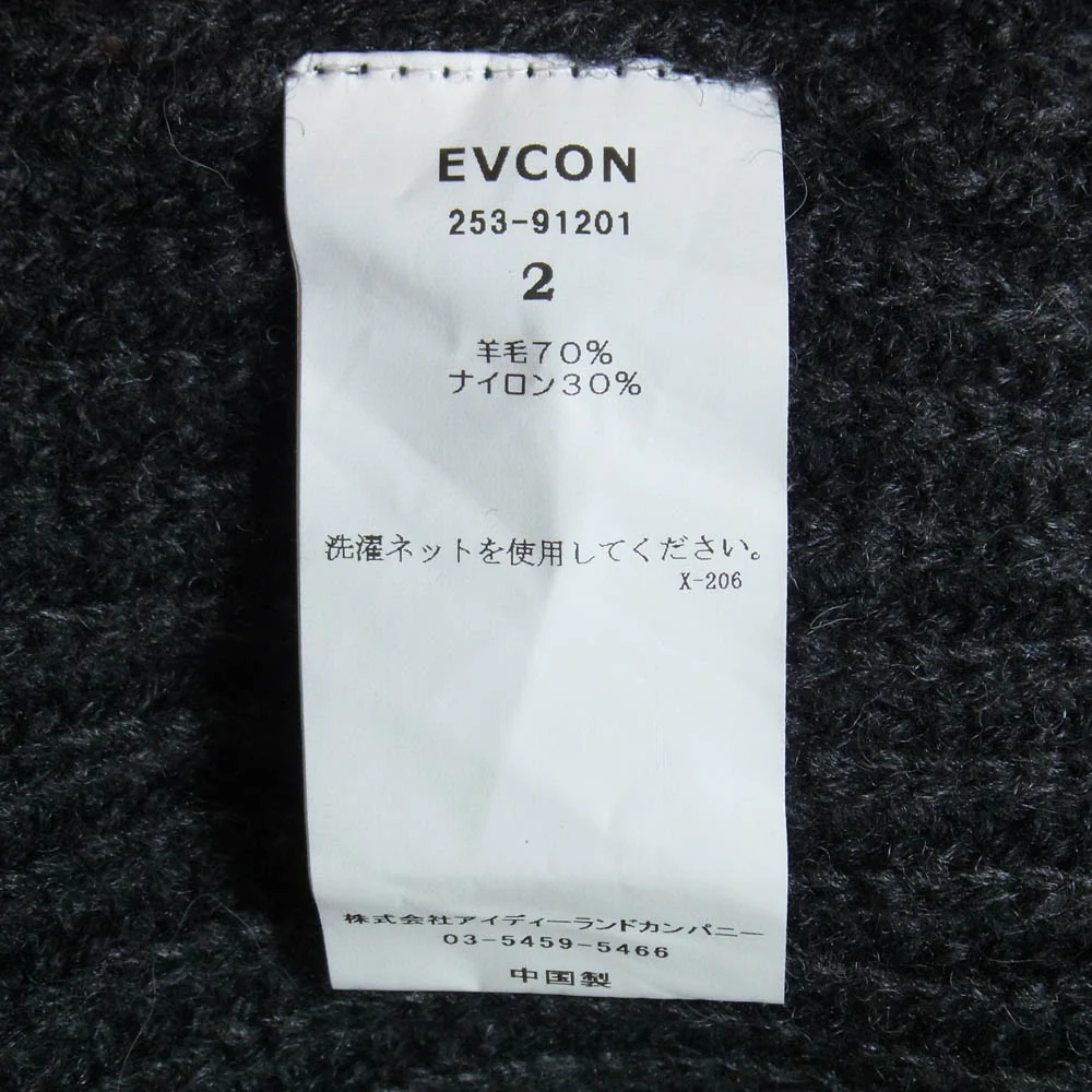 エビコン 25AW WARREN SCOTT CREWNECK KNIT ウォーレンスコット 畦編み 5GG クルーネック ニット ブラック系 2【中古】 - Image 6