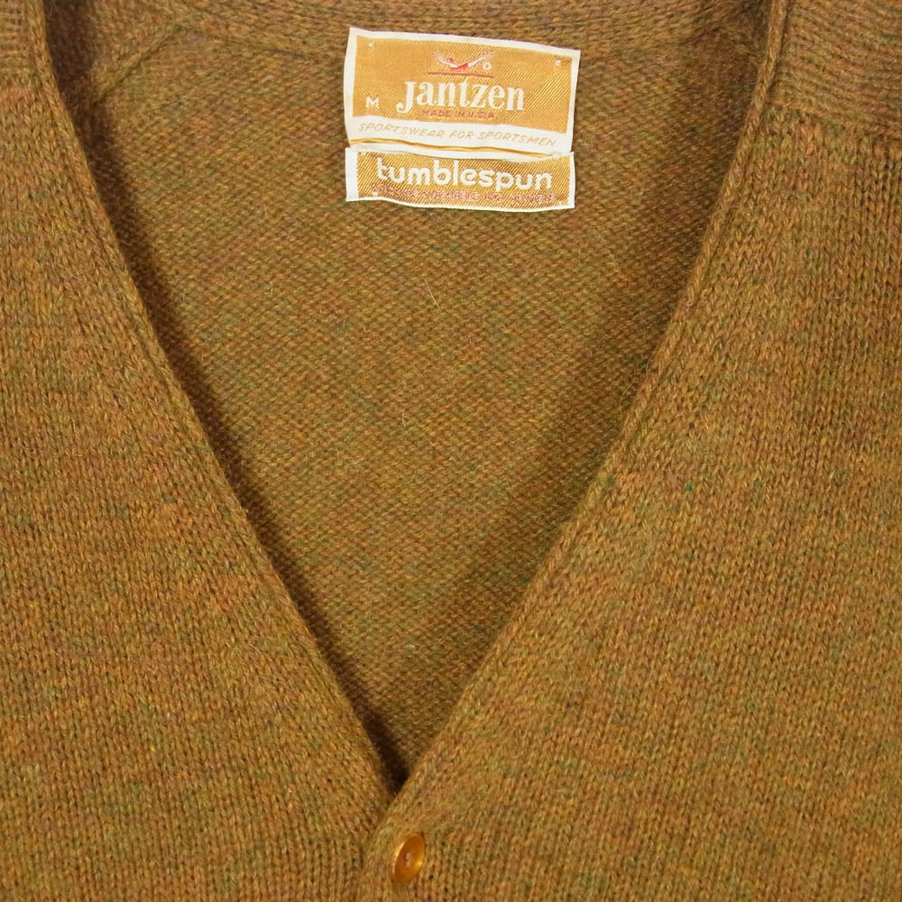 ジャンセン 60s ヴィンテージ USA製 tumblespun ミックスウール ニット カーディガン ブラウン系 M【中古】 - Image 3