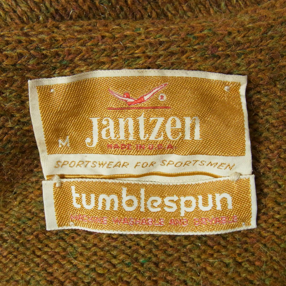 ジャンセン 60s ヴィンテージ USA製 tumblespun ミックスウール ニット カーディガン ブラウン系 M【中古】 - Image 5