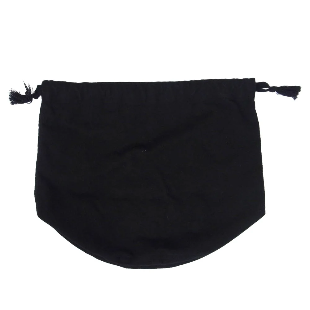 COMOLI コモリ 25AW C03-07008 コットンネル ポーチ 巾着 ドローストリング バッグ ブラック系【中古】 - Image 2
