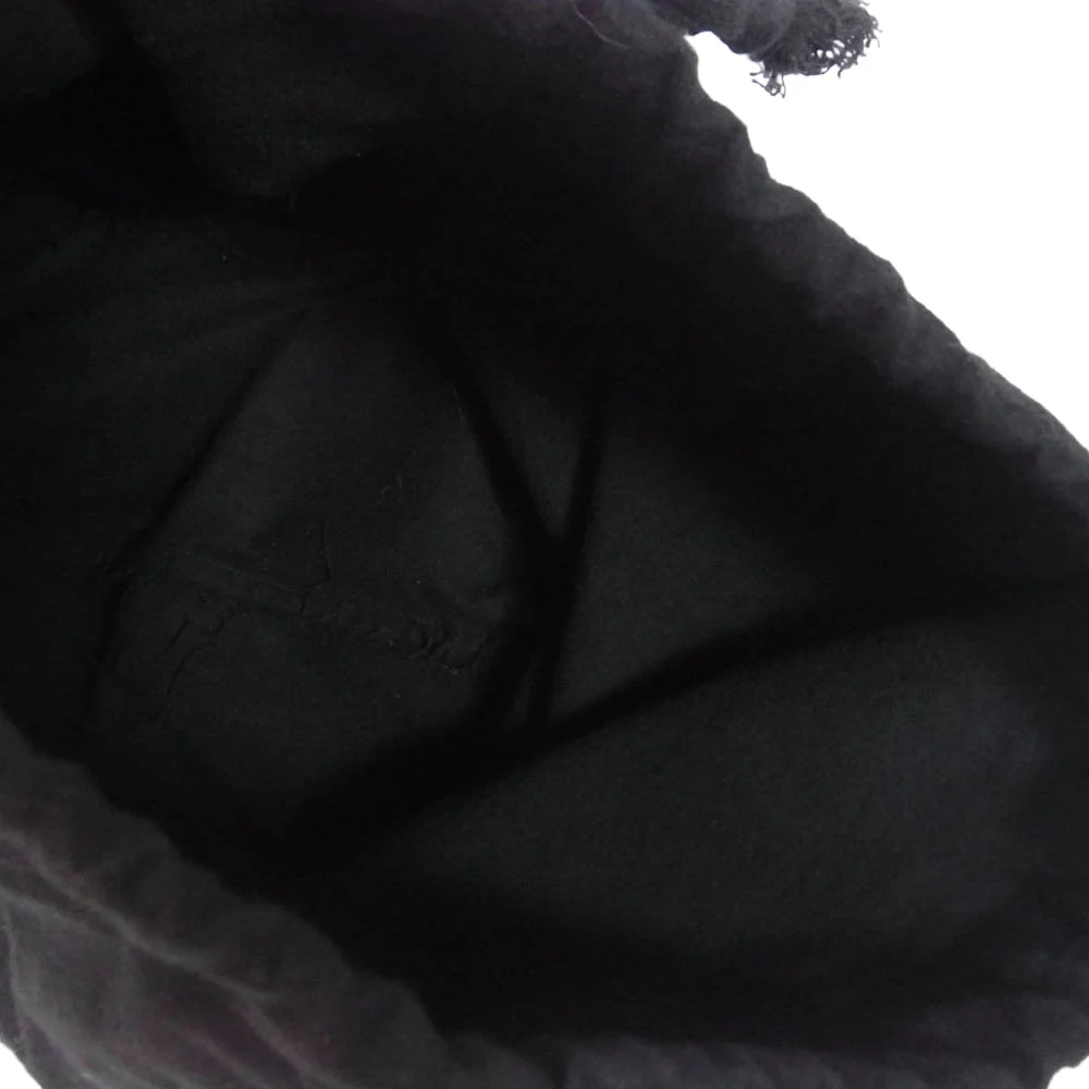 COMOLI コモリ 25AW C03-07008 コットンネル ポーチ 巾着 ドローストリング バッグ ブラック系【中古】 - Image 6