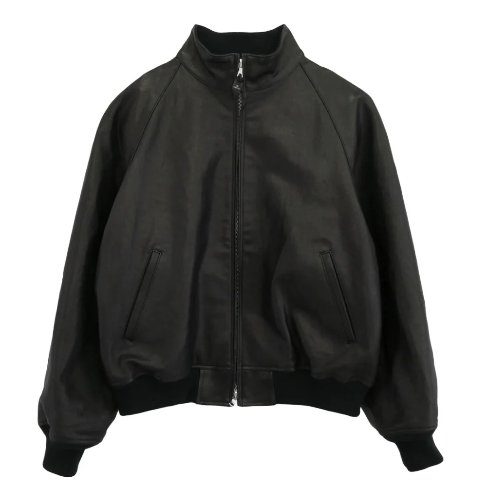 ヘリル 26SS 26-011-HL-8060-10 Lamb Leather Weekend Jacket ラムレザー ウィークエンド ジャケット ブラック系 1【中古】