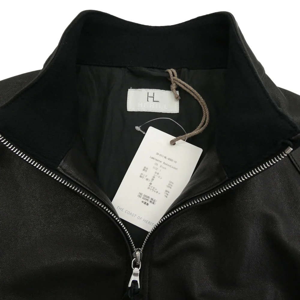 ヘリル 26SS 26-011-HL-8060-10 Lamb Leather Weekend Jacket ラムレザー ウィークエンド ジャケット ブラック系 1【中古】 - Image 3