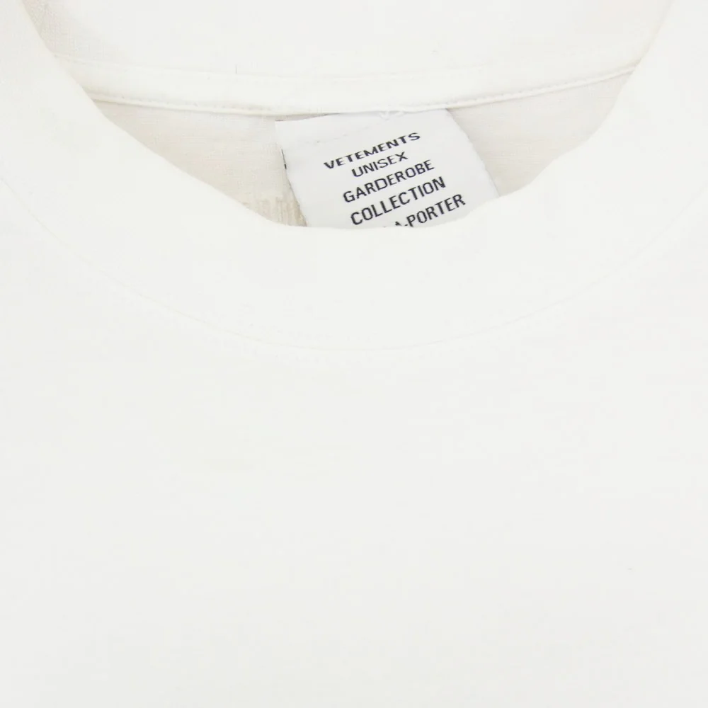 VETEMENTS ヴェトモン 21AW UA52TR480W Black Label Oversized ブラック ラベル バックプリント オーバーサイズ Tシャツ 半袖カットソー ホワイト系 XS【中古】 - Image 3