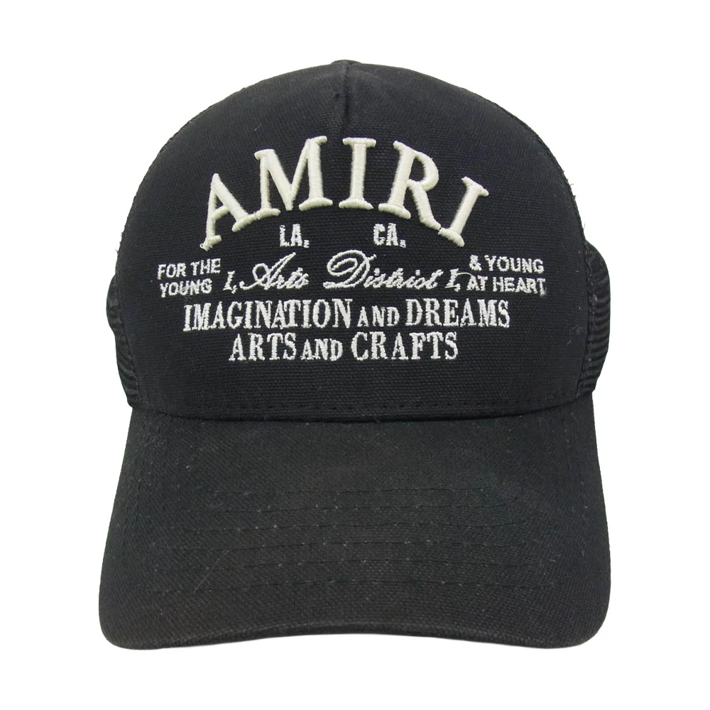 AMIRI アミリ 24AW SRPXMAH001SMRHDF0 Arts District Trucker Hat ロゴ刺繍 メッシュ キャップ トラッカー キャップ 帽子 ブラック系【中古】 - Image 4