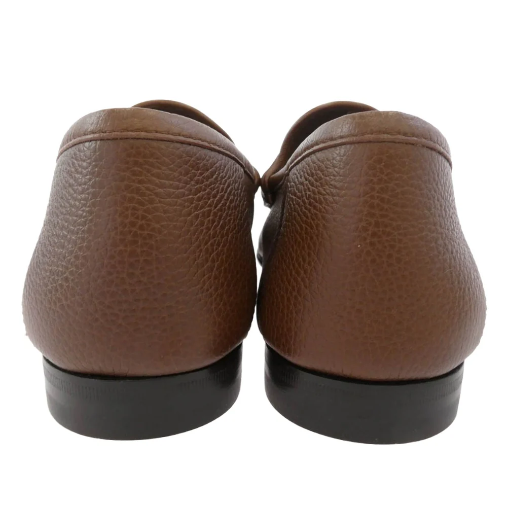 GUCCI グッチ 816370 Horsebit ホースビット レザー ローファー ブラウン系 7【新古品】【未使用】【中古】 - Image 3