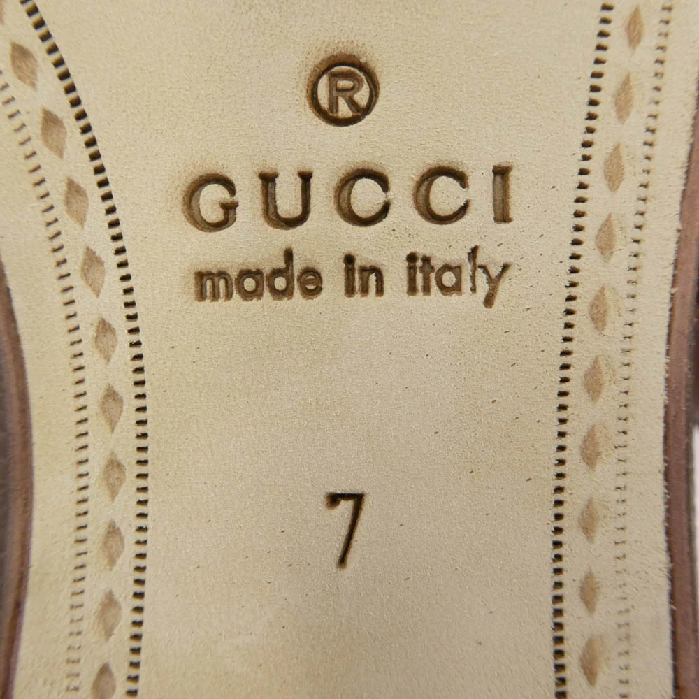 GUCCI グッチ 816370 Horsebit ホースビット レザー ローファー ブラウン系 7【新古品】【未使用】【中古】 - Image 7