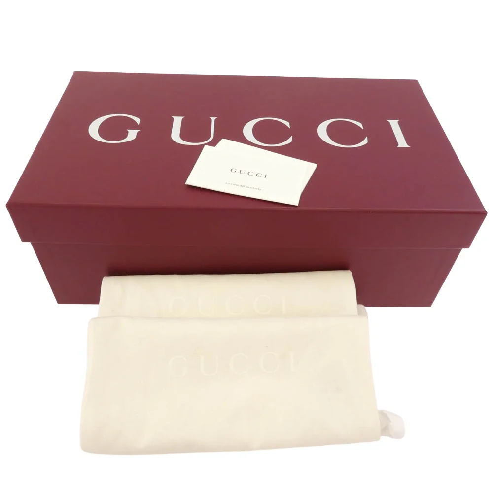 GUCCI グッチ 816370 Horsebit ホースビット レザー ローファー ブラウン系 7【新古品】【未使用】【中古】 - Image 8