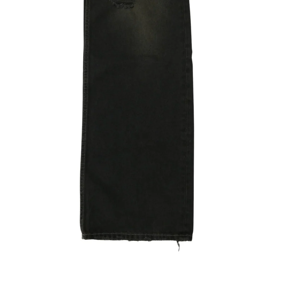 BALENCIAGA バレンシアガ 833430 TSW85 ダメージ クラッシュ デストロイ 加工 ローライズ ブラック デニム パンツ ブラック系 S【美品】【中古】 - Image 6