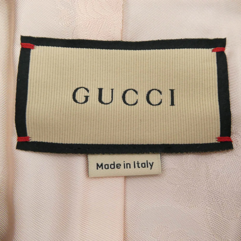 GUCCI グッチ GGキャンバス シェリーライン レザー ジャケット ライトブラウン系 マルチカラー系 40【新古品】【未使用】【中古】 - Image 5