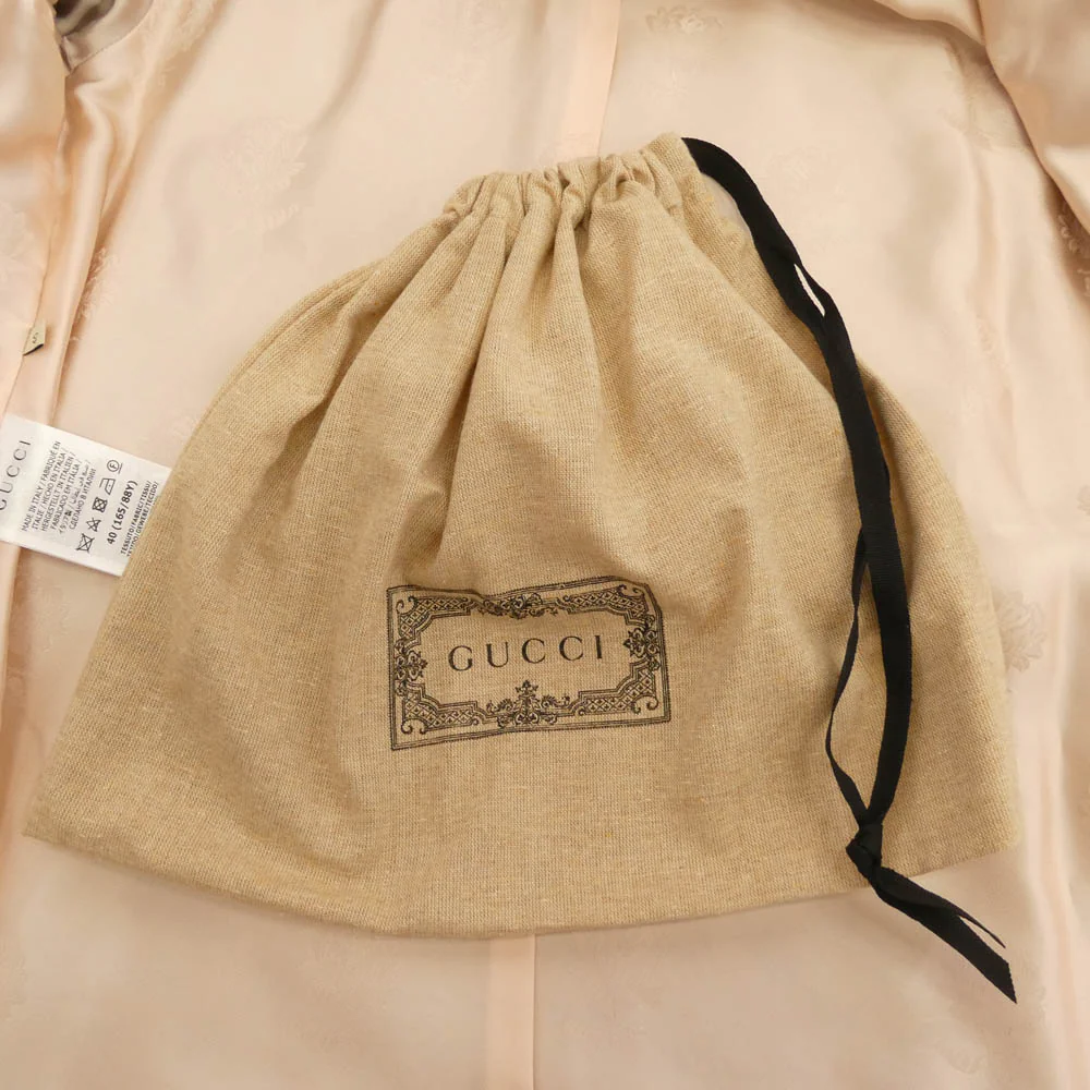 GUCCI グッチ GGキャンバス シェリーライン レザー ジャケット ライトブラウン系 マルチカラー系 40【新古品】【未使用】【中古】 - Image 8